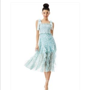 Jocelyn Alice and Olivia Tie Shoulder Midi Dress